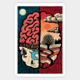A Mindful Brain | Nature and Consciousness Sticker