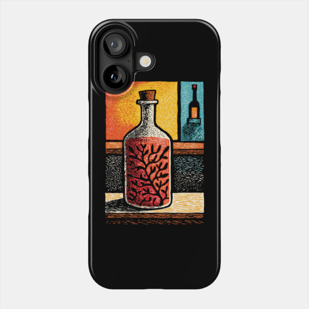 A Thought in a Bottle | Surreal Metaphysical Art Phone Case by TuncGK