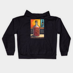 A Thought in a Bottle | Surreal Metaphysical Art Kids Hoodie