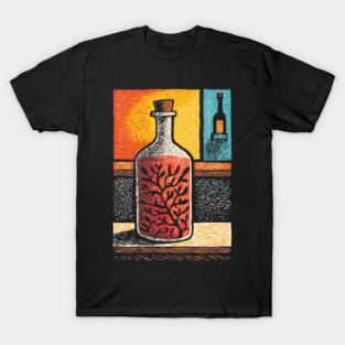 A Thought in a Bottle | Surreal Metaphysical Art T-Shirt