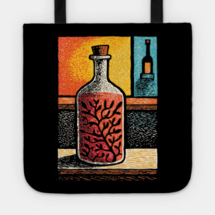 A Thought in a Bottle | Surreal Metaphysical Art Tote