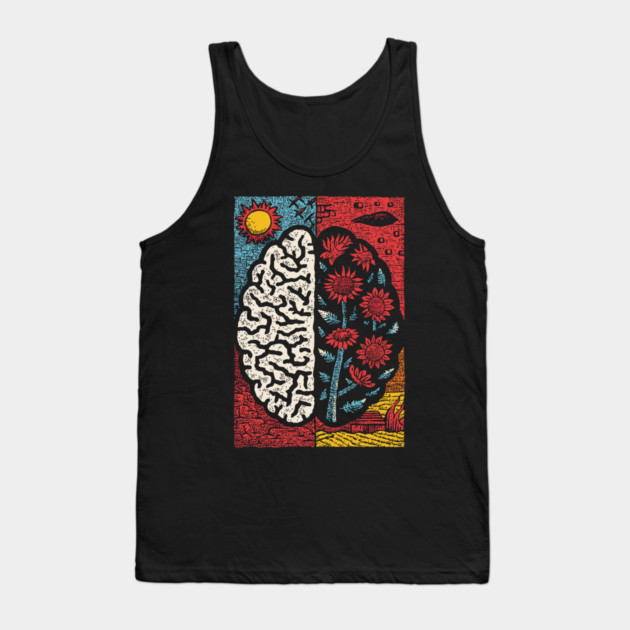 A Blooming Mind | Mental Health Growth Art Tank Top by TuncGK