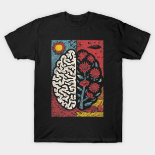 A Blooming Mind | Mental Health Growth Art T-Shirt