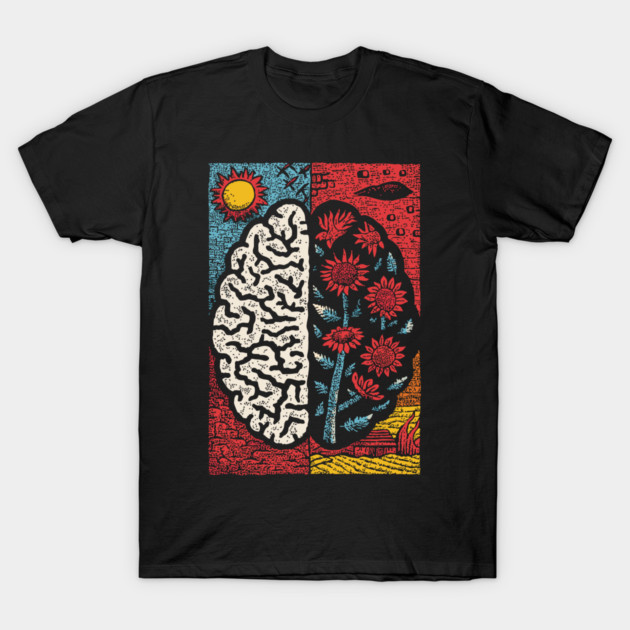 A Blooming Mind | Mental Health Growth Art T-Shirt by TuncGK