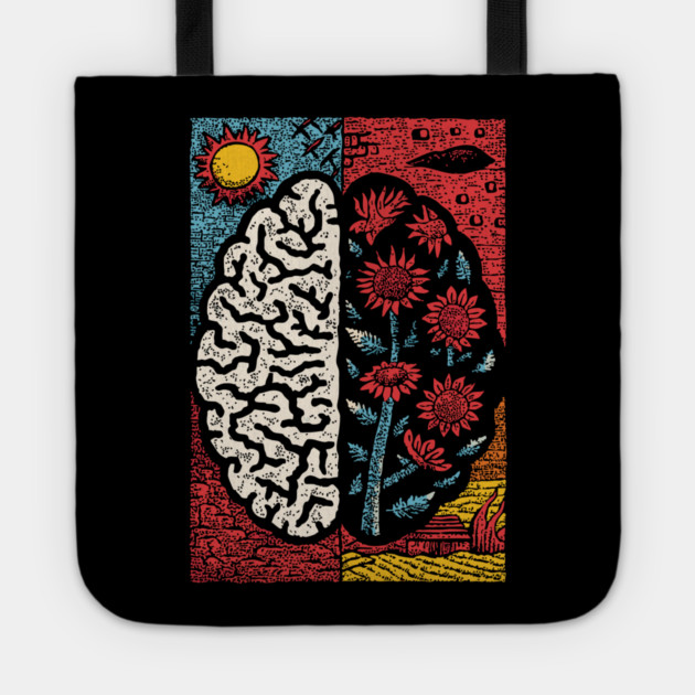 A Blooming Mind | Mental Health Growth Art Tote by TuncGK