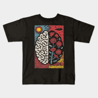 A Blooming Mind | Mental Health Growth Art Kids T-Shirt