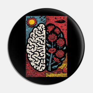 A Blooming Mind | Mental Health Growth Art Pin