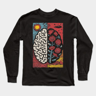 A Blooming Mind | Mental Health Growth Art Long Sleeve T-Shirt