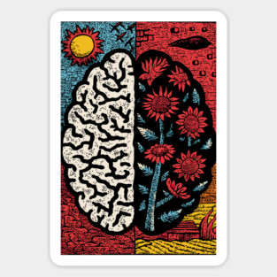 A Blooming Mind | Mental Health Growth Art Sticker
