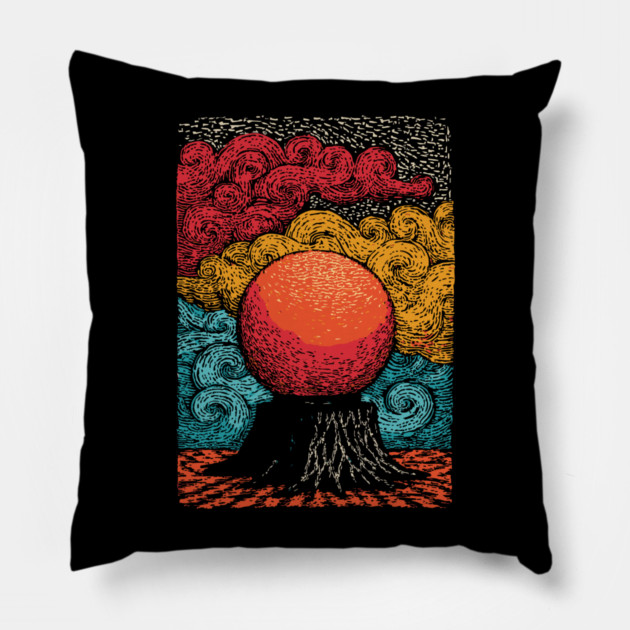 The Heart of the World | Surreal Tree of Life Orb Pillow by TuncGK