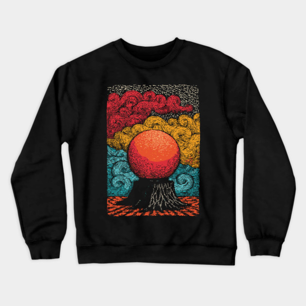 The Heart of the World | Surreal Tree of Life Orb Crewneck Sweatshirt by TuncGK