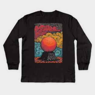The Heart of the World | Surreal Tree of Life Orb Kids Long Sleeve T-Shirt