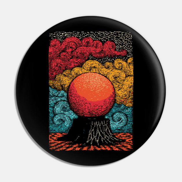 The Heart of the World | Surreal Tree of Life Orb Pin by TuncGK