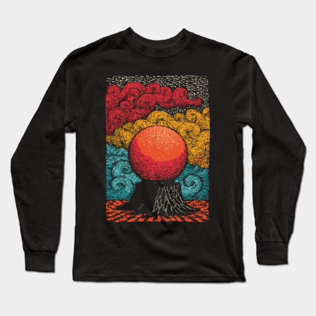 The Heart of the World | Surreal Tree of Life Orb Long Sleeve T-Shirt by TuncGK