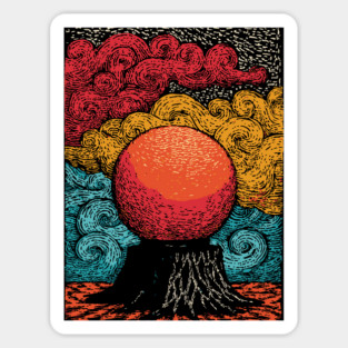 The Heart of the World | Surreal Tree of Life Orb Sticker