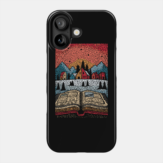 Open Book Fantasy World | A Reader's Escape Phone Case by TuncGK