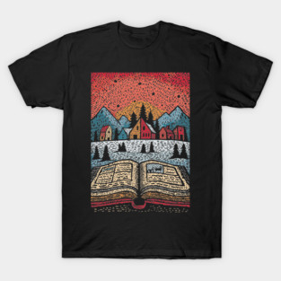 Open Book Fantasy World | A Reader's Escape T-Shirt