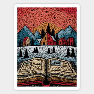 Open Book Fantasy World | A Reader's Escape Magnet