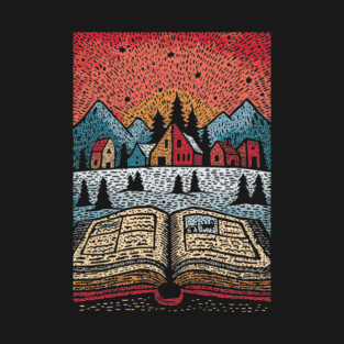 Open Book Fantasy World | A Reader's Escape T-Shirt