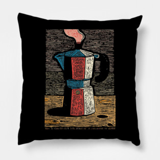 Stovetop Moka Pot | Italian Coffee Maker Art Pillow