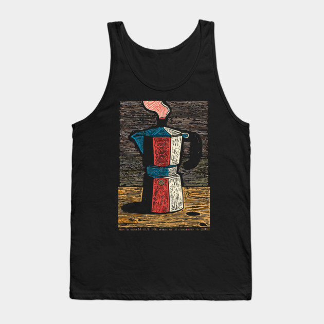 Stovetop Moka Pot | Italian Coffee Maker Art Tank Top by TuncGK