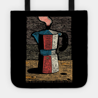 Stovetop Moka Pot | Italian Coffee Maker Art Tote