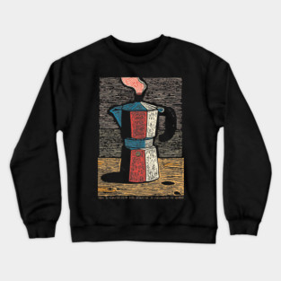Stovetop Moka Pot | Italian Coffee Maker Art Crewneck Sweatshirt