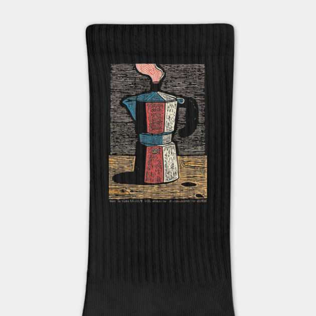 Stovetop Moka Pot | Italian Coffee Maker Art by TuncGK