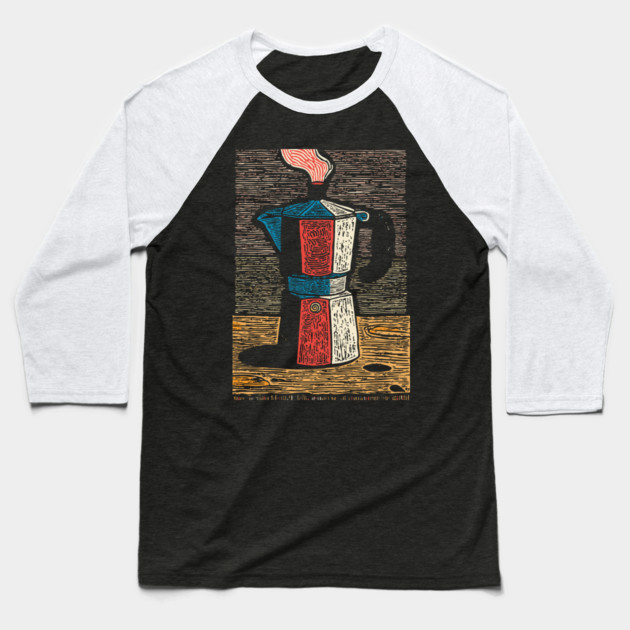 Stovetop Moka Pot | Italian Coffee Maker Art Baseball T-Shirt by TuncGK