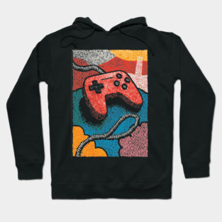 Retro Game Controller | Psychedelic 90s Gamer Art Hoodie