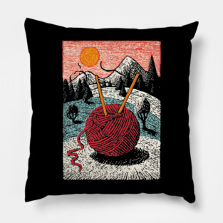 Cozy Ball of Yarn | A Knitter's Hygge Life Pillow