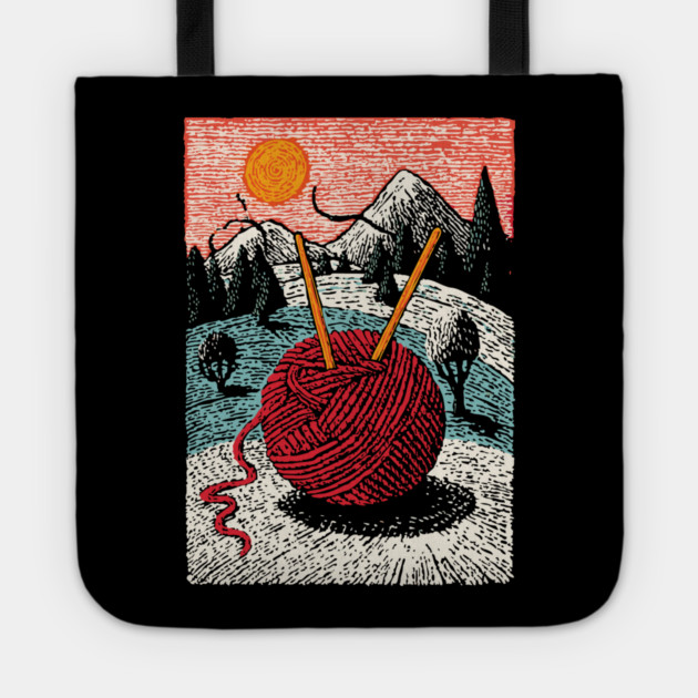 Cozy Ball of Yarn | A Knitter's Hygge Life Tote by TuncGK