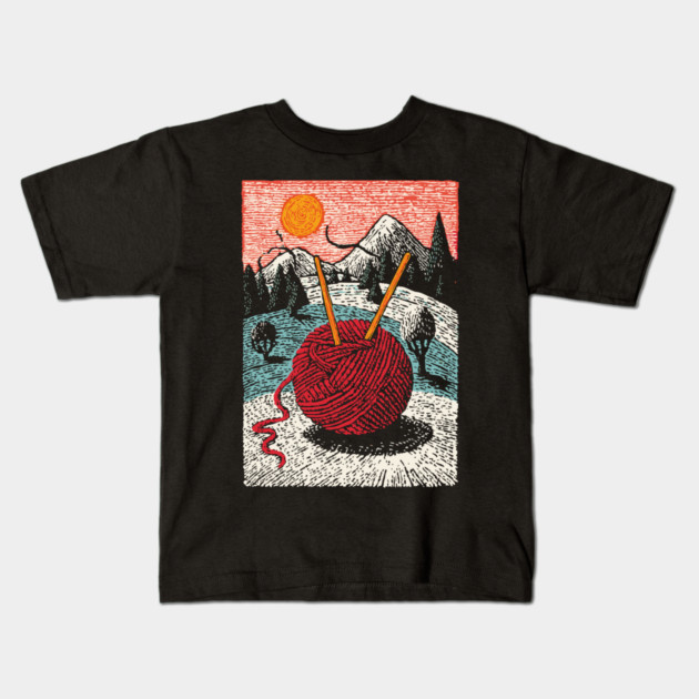 Cozy Ball of Yarn | A Knitter's Hygge Life Kids T-Shirt by TuncGK