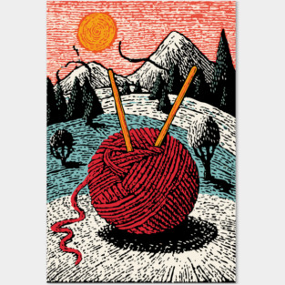 Cozy Ball of Yarn | A Knitter's Hygge Life Posters and Art