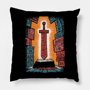 Legendary Magic Sword | Fantasy Gamer Item Pillow