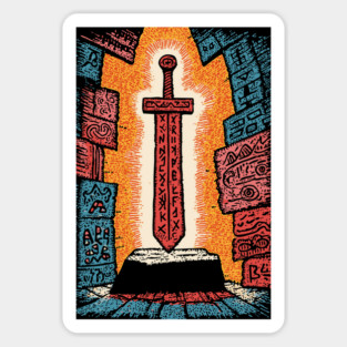 Legendary Magic Sword | Fantasy Gamer Item Sticker