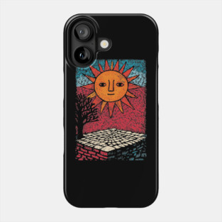 Happy Folk Art Sun | Groovy Boho Sunshine Phone Case