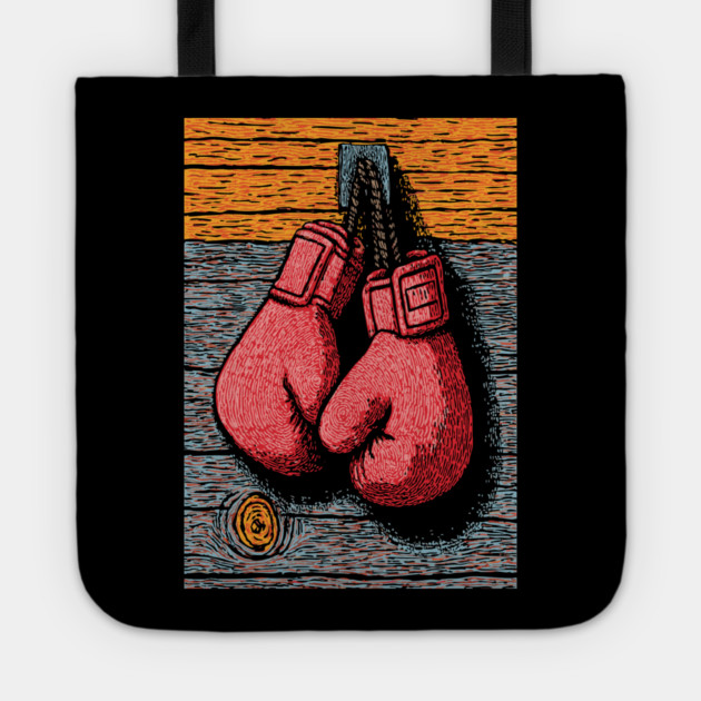 Vintage Boxing Gloves | The Fighter's Spirit Tote by TuncGK