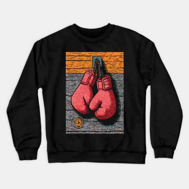 Vintage Boxing Gloves | The Fighter's Spirit Crewneck Sweatshirt by TuncGK
