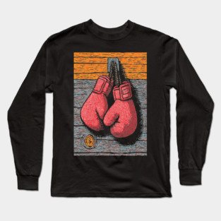 Vintage Boxing Gloves | The Fighter's Spirit Long Sleeve T-Shirt