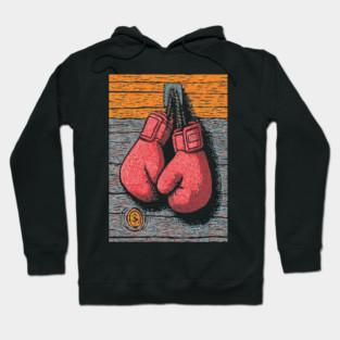 Vintage Boxing Gloves | The Fighter's Spirit Hoodie