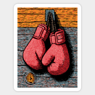 Vintage Boxing Gloves | The Fighter's Spirit Magnet