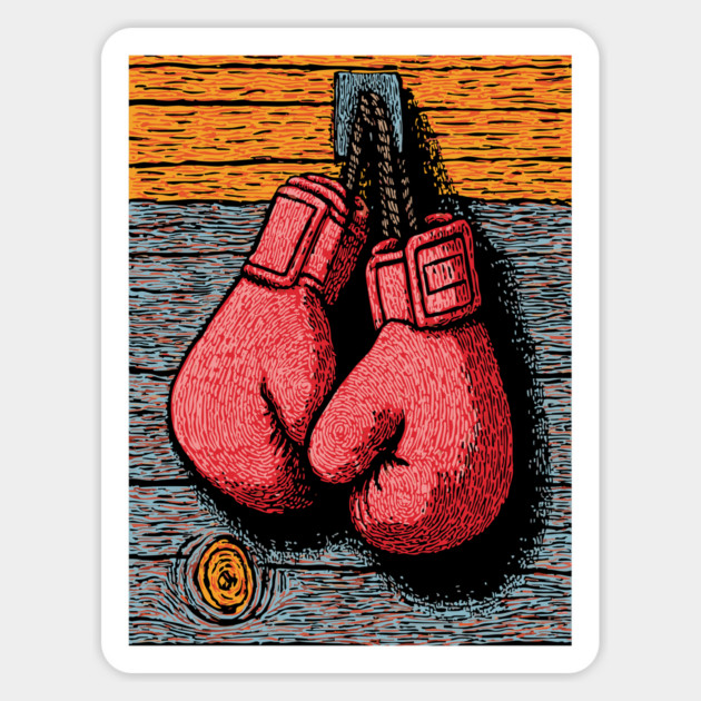Vintage Boxing Gloves | The Fighter's Spirit Magnet by TuncGK