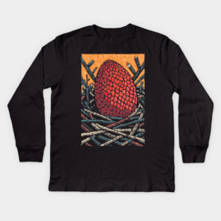 The Dragon's Egg | A Nest of Fantasy Fire Kids Long Sleeve T-Shirt