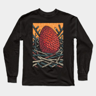 The Dragon's Egg | A Nest of Fantasy Fire Long Sleeve T-Shirt