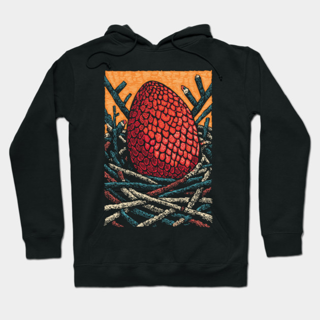 The Dragon's Egg | A Nest of Fantasy Fire Hoodie by TuncGK