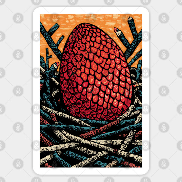 The Dragon's Egg | A Nest of Fantasy Fire Sticker by TuncGK