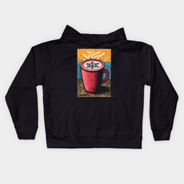 Cozy Winter Hot Cocoa | A Hygge Holiday Mug Kids Hoodie by TuncGK