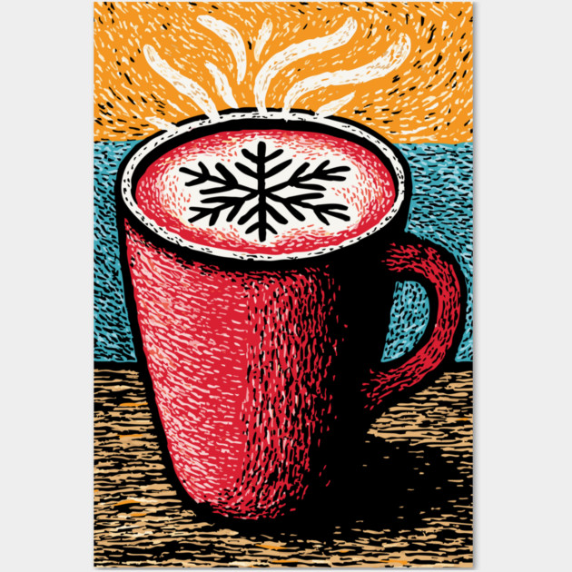 Cozy Winter Hot Cocoa | A Hygge Holiday Mug Wall Art by TuncGK