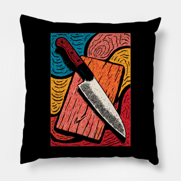 The Chef's Knife | A Foodie's Essential Tool Pillow by TuncGK